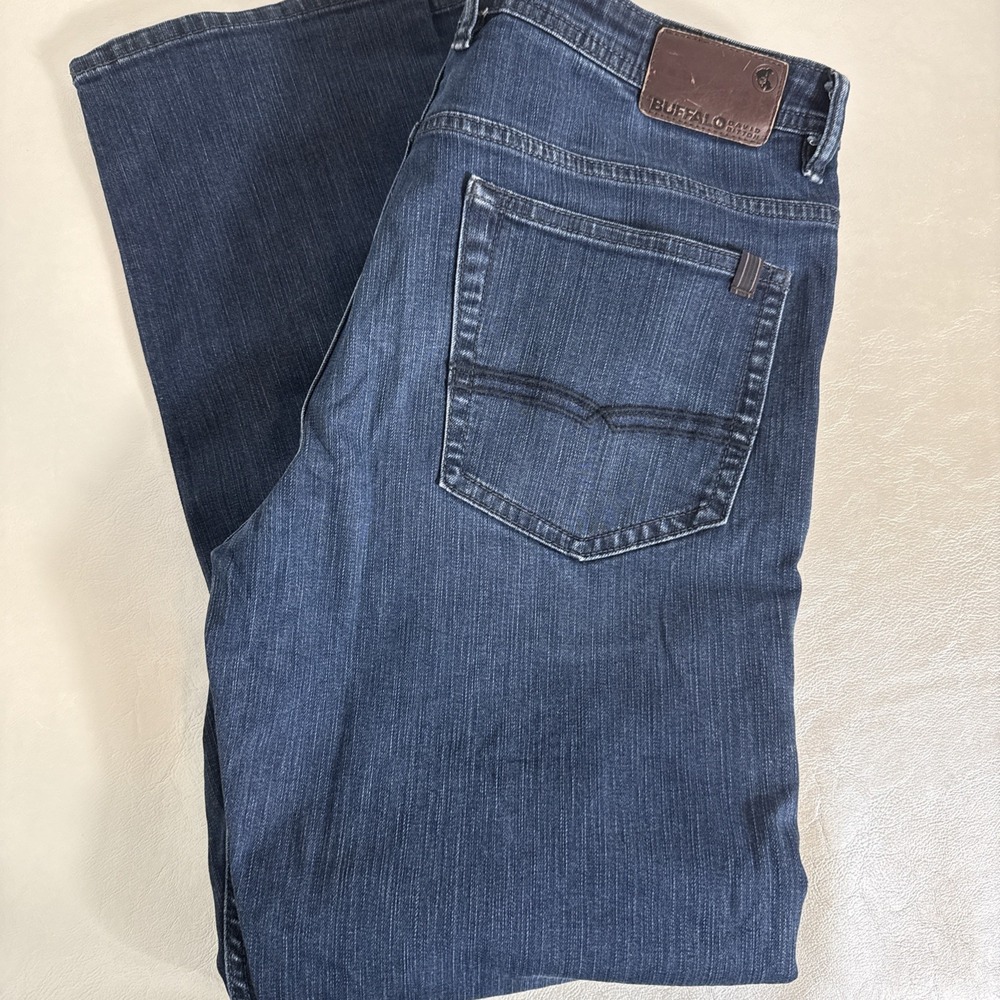 Buffalo David Bitton Men Jeans 34X32 Blue Denim DRIVEN-X Straight Stretch